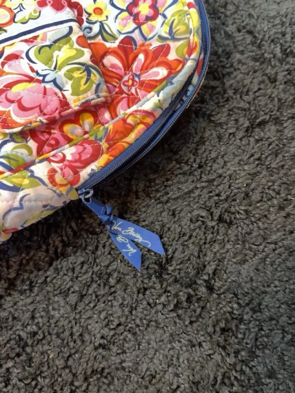 Vera Bradley Floral Quilted Backpack in Pink, Green, Blue, Yellow